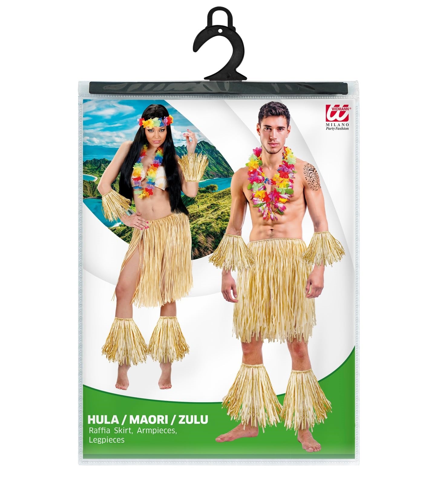 Widmann: Hula / Maori / Zulu (Gonna, Bracciali, Gambali In Raffia)