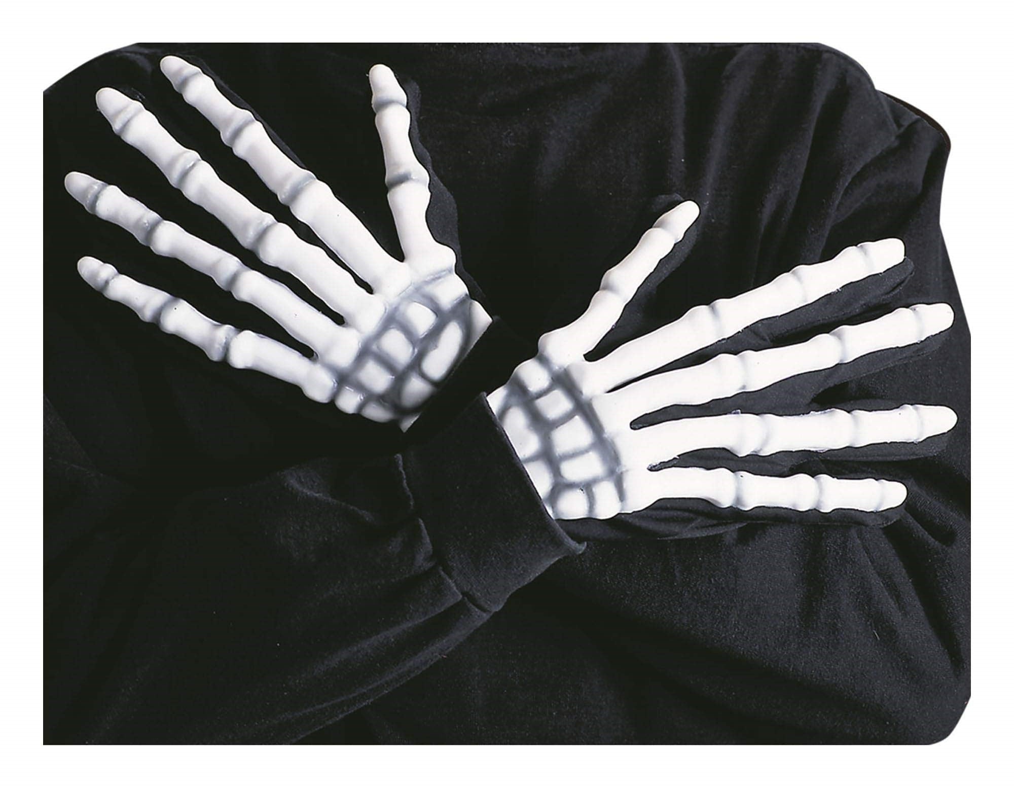 Widmann: Guanti Scheletro 3D Fosforescenti (Tg. Unica Adulto)