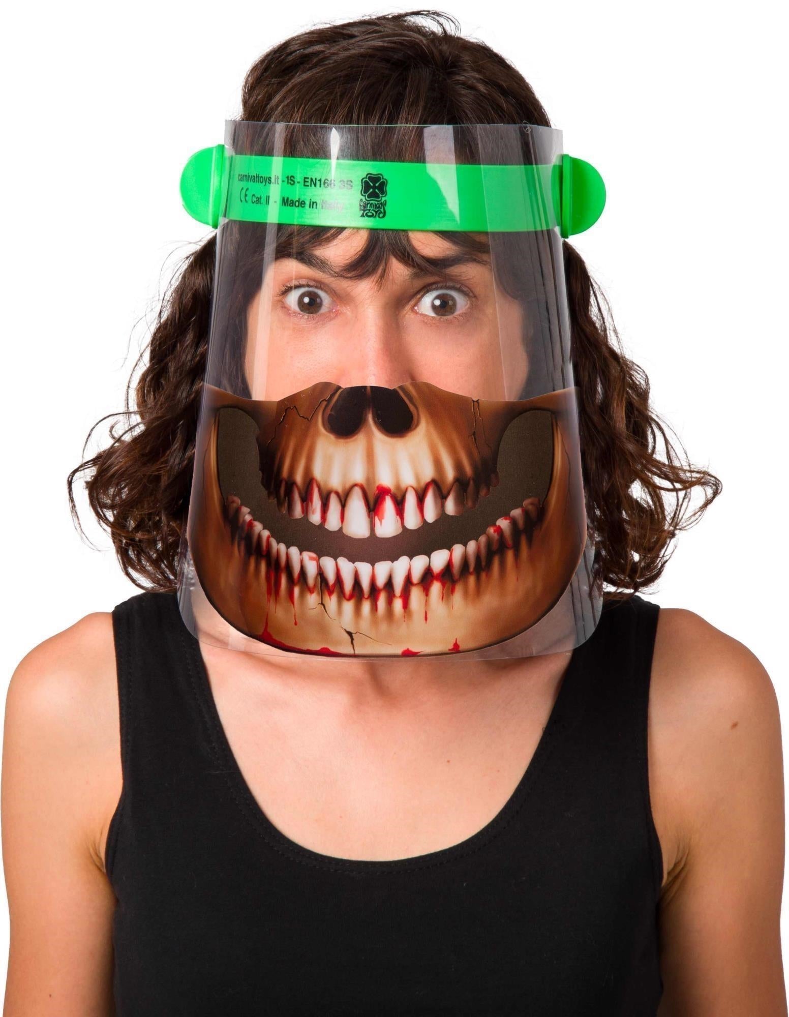 Carnival Toys: Visiera Protettiva In Pet Certificata Ce - Scheletro