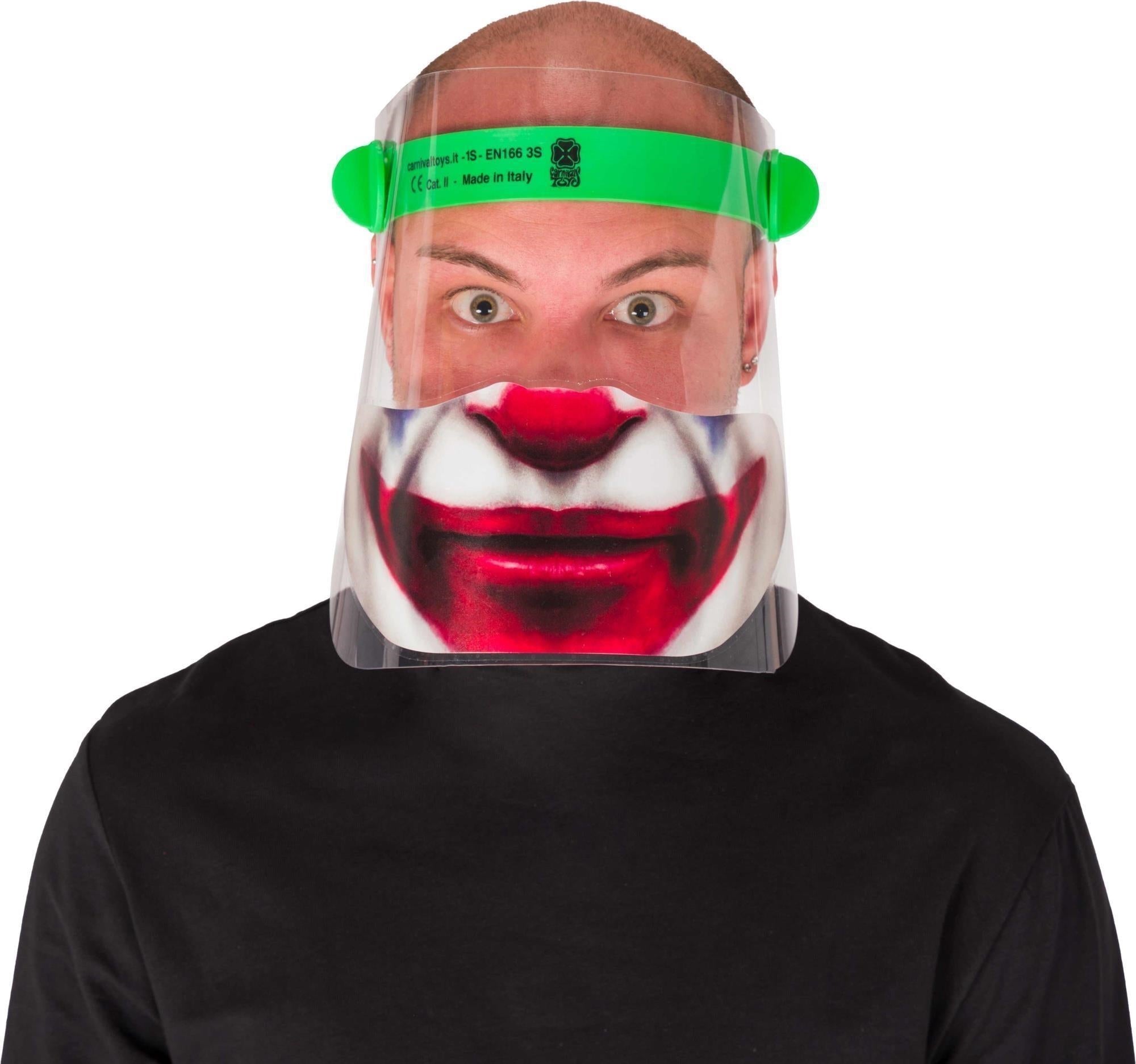 Carnival Toys: Visiera Protettiva In Pet Certificata Ce - Crazy Clown