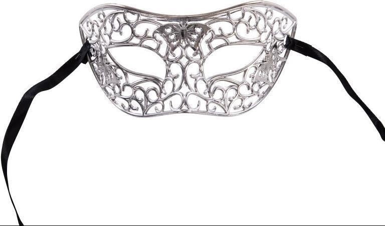 Carnival Toys: 1390 - Maschera In Plastica Intagliata Argento