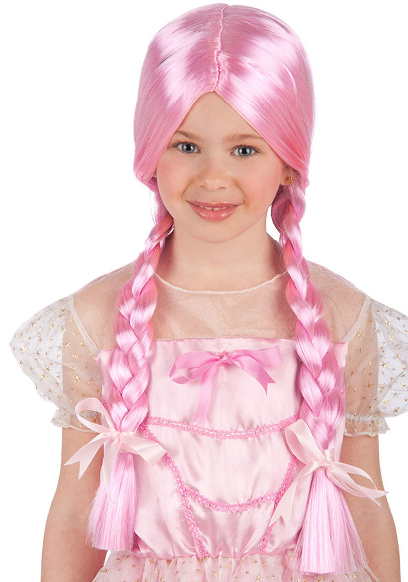 Carnival Toys: 2758: Parrucca Rosa C/Trecce (Bimba)