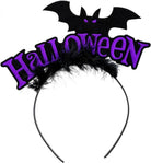Carnival Toys: Cerchietto Halloween Viola Con Pipistrello E Marabout Su Cartoncino