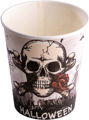 Carnival Toys: 6 Bicchieri In Carta Halloween Teschio In Busta