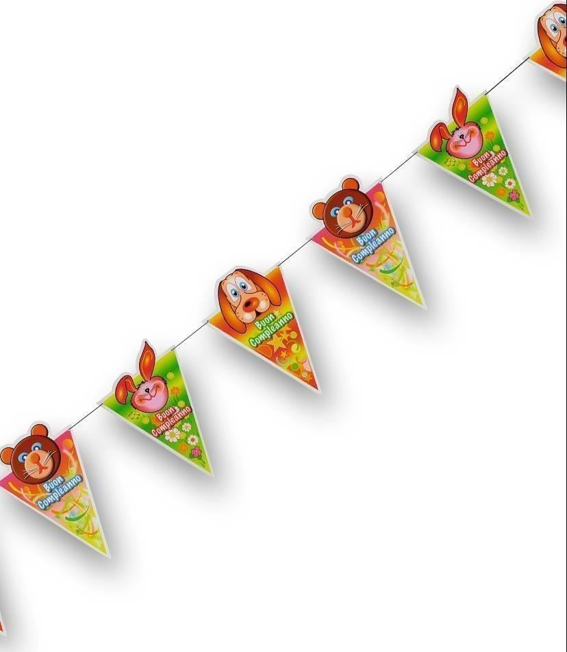 Carnival Toys: 4211: Festone Bandierine Buon Compleanno L. Mt.1,40 Ca. H. Cm.25 Ca.