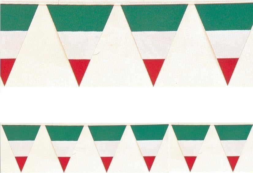 Carnival Toys: 4601: Festone Italia Mt.3,65 Ca. C/ Bandiere In Plastica Cm. 20X30 Ca.