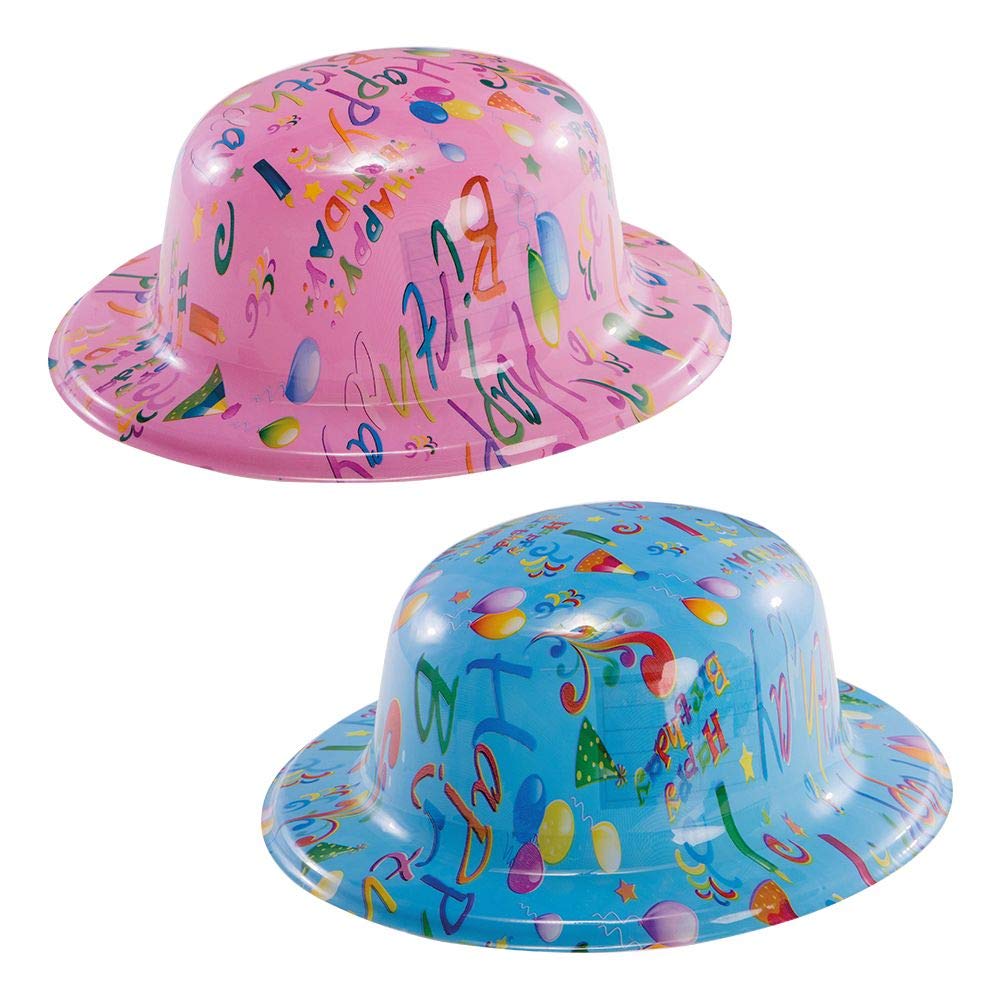 Carnival Toys: 4901: Bombetta In Plastica Serigrafata Happy Birthday Col. Ass.