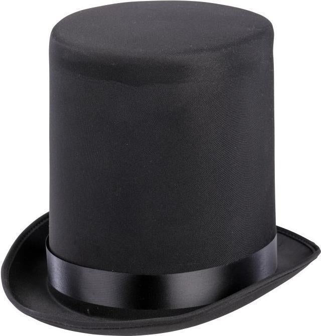 Carnival Toys: 6068: Tuba Nera In Raso C/Banda Satinata H.Cm.20 Ca.(Tg. 58)