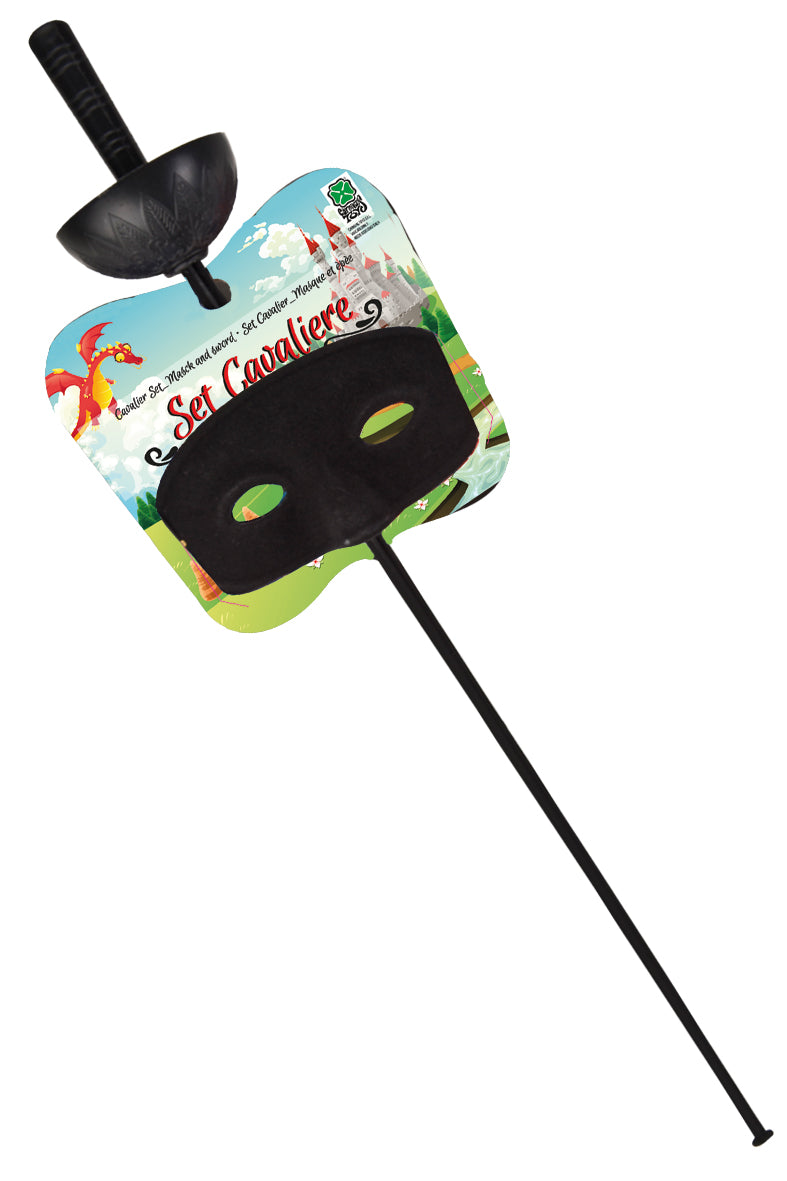 Carnival Toys: 6917: Set Cavaliere Nero (Maschera E Fioretto L.Cm.65 Ca.)