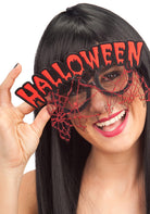 Carnival Toys: 6928: Occhiali C/ Scritta Halloween Rossa E Pizzo
