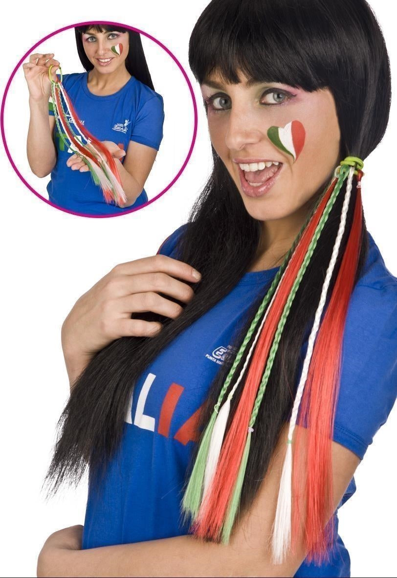 Carnival Toys: 8167: Elastico Per Capelli C/Treccine E Ciocche Italia