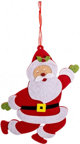 Carnival Toys: Decorazione Babbo Natale In Feltro H.Cm. 20 Ca. Con Cav.