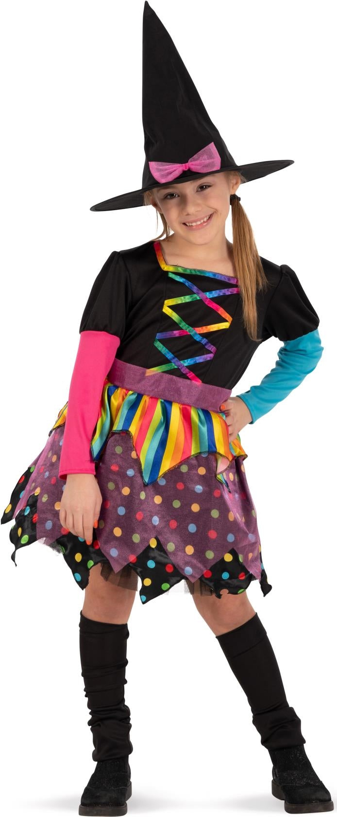 Carnival Toys: Costume Streghetta Multicolor Tg.Vii In Busta C/Gancio