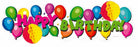 Giocoplast: Scritta Buon Compleanno Jumbo 22x80 Cm Palloncini