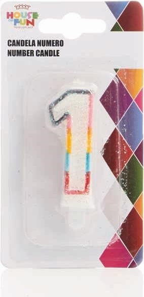 Giocoplast: Candelina Numerale Glitter 1