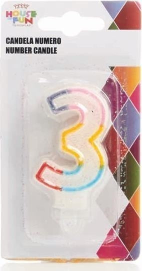 Giocoplast: Candelina Numerale Glitter 3