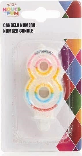 Giocoplast: Candelina Numerale Glitter 8