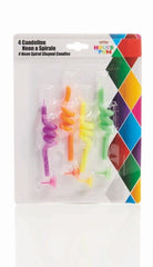 Giocoplast: Blister 4 Candeline Neon A Spirale