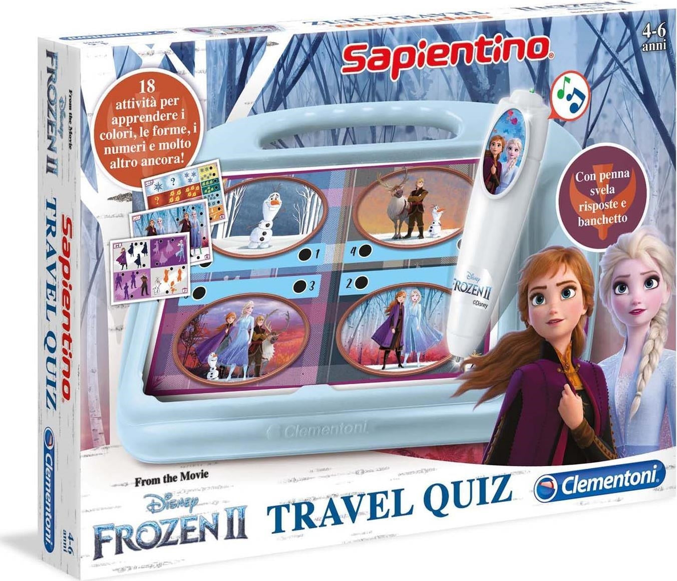 Clementoni: Sapientino - Sapientino Travel Quiz Frozen 2