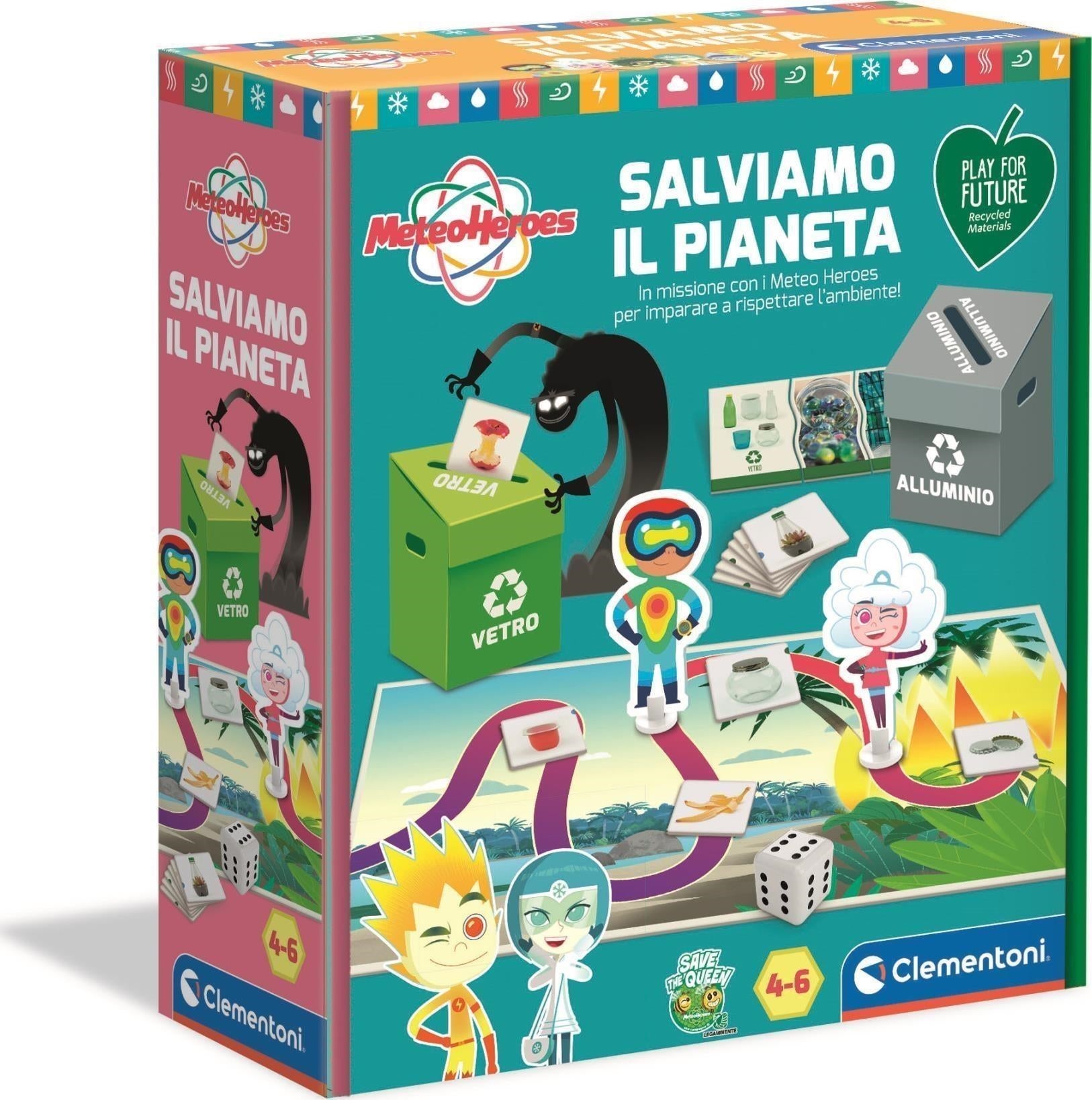 Clementoni: Meteo Heroes - Salviamo Il Pianeta Prodotto Riciclato Play For Future Per LAmbiente