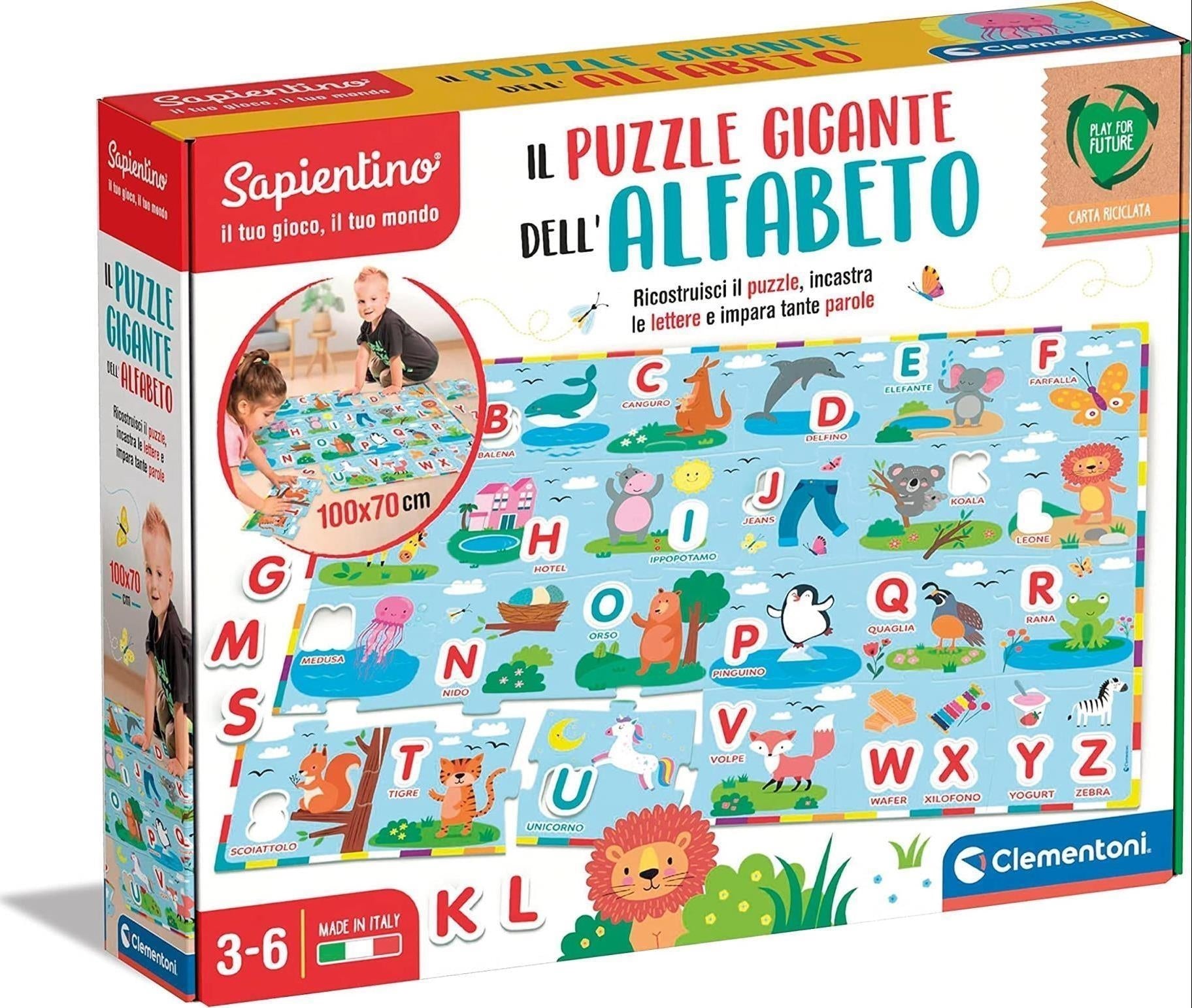 Clementoni: Sapientino Puzzle Gigante DellAlfabeto Made In Italy