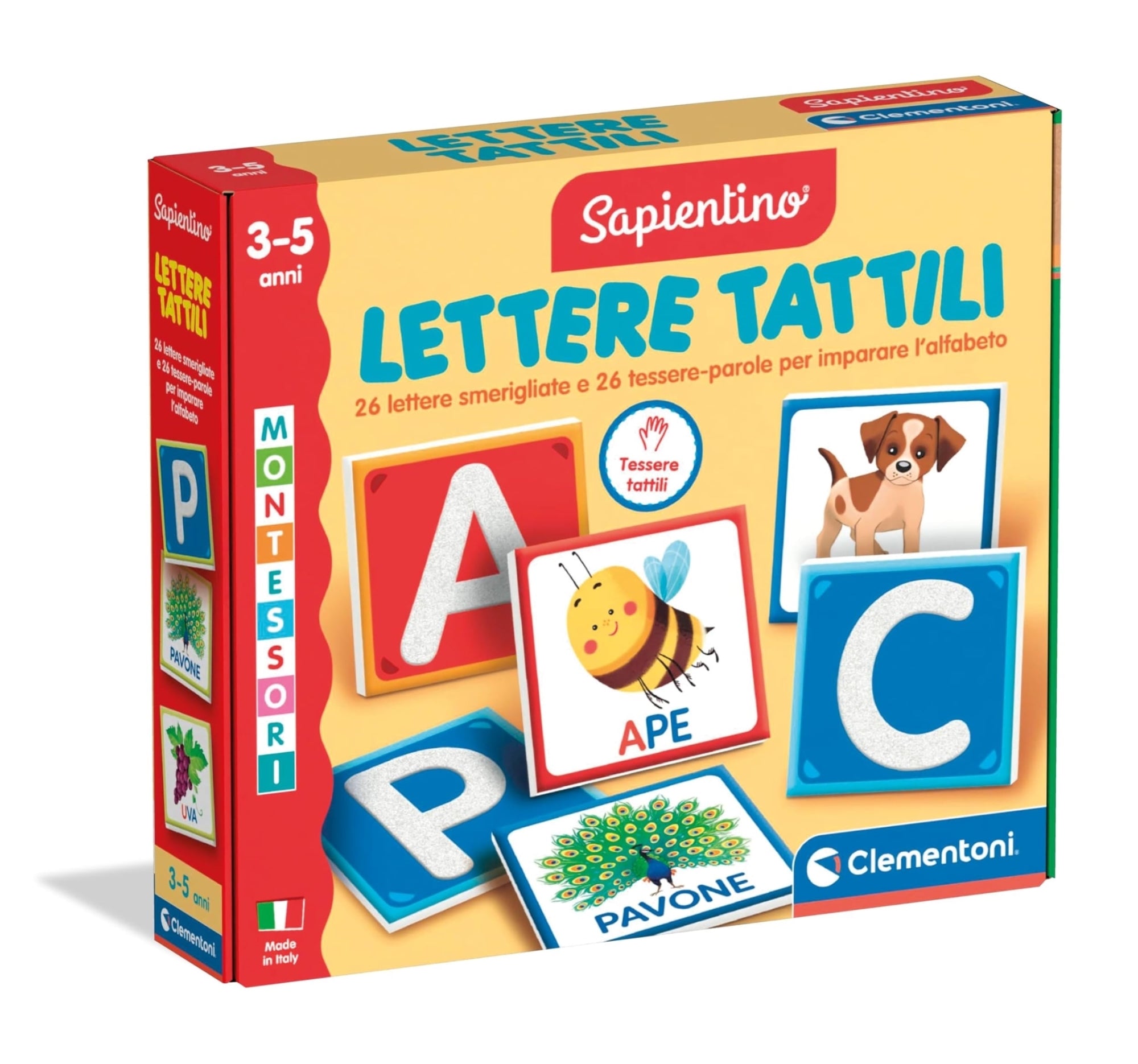 Clementoni Educativi Giochi Sapientino Montessori - Lettere Tattili