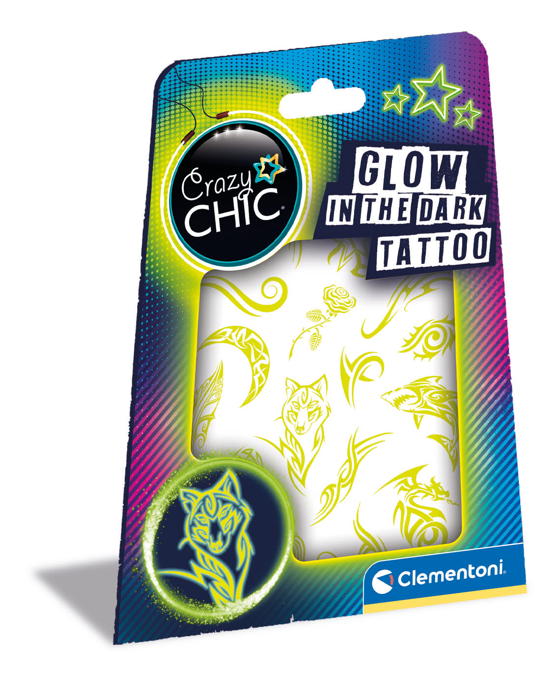 Clementoni: Trucchi Crazy Chic - Glow In The Dark Tattoo