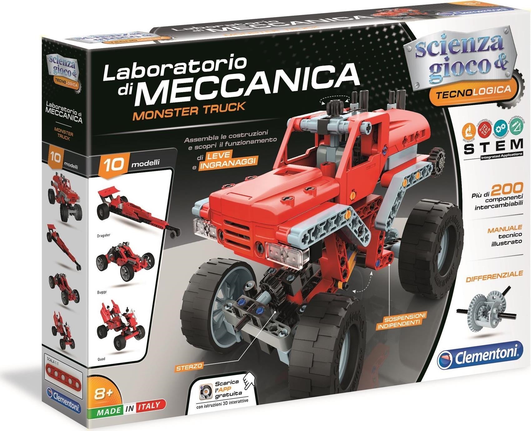 Clementoni: Scienza E Gioco - Laboratorio Di Meccanica - Monster Trucks