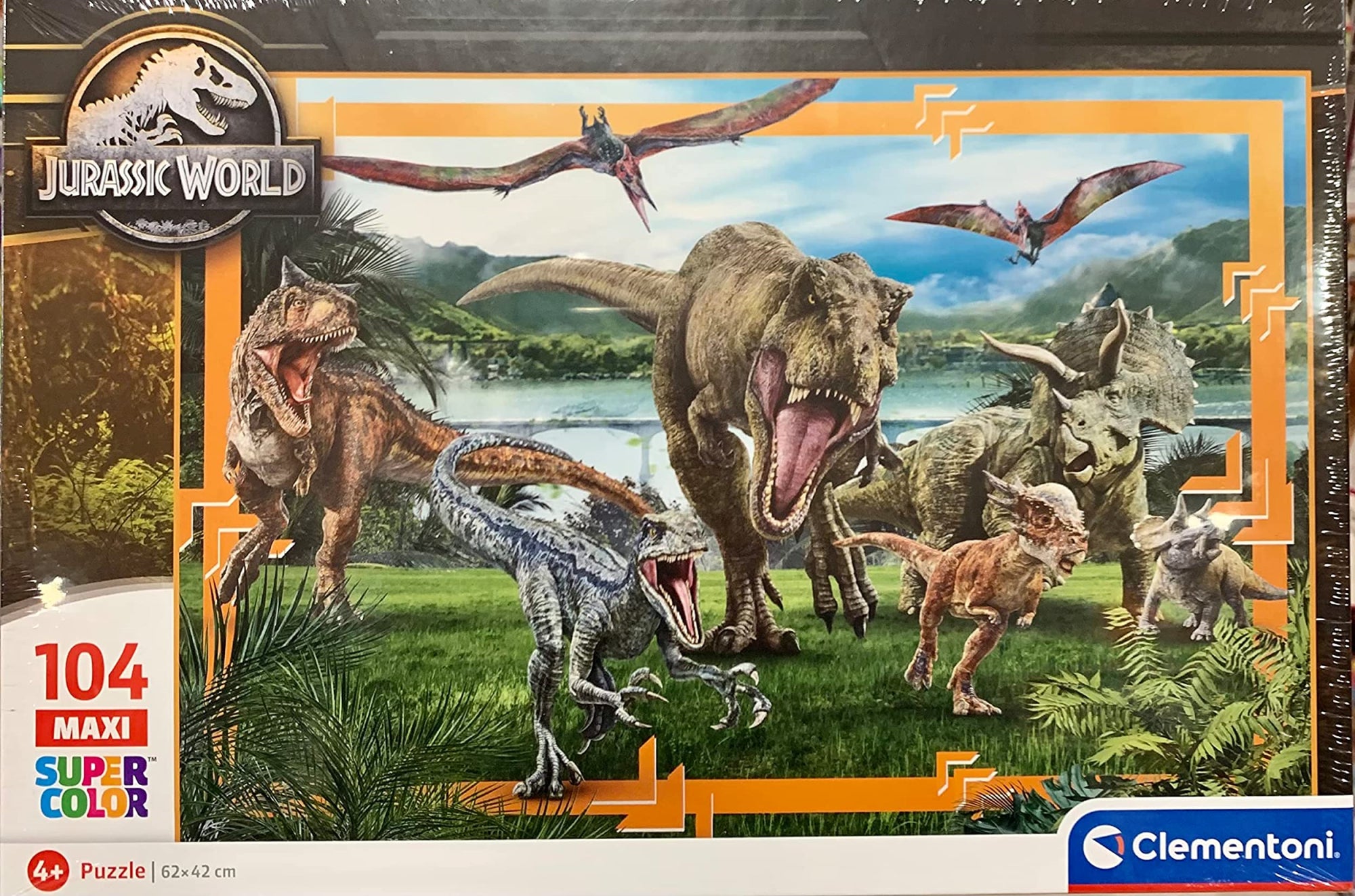 Jurassic World: Clementoni - Puzzle Made In Italy Bambino 104 Maxi