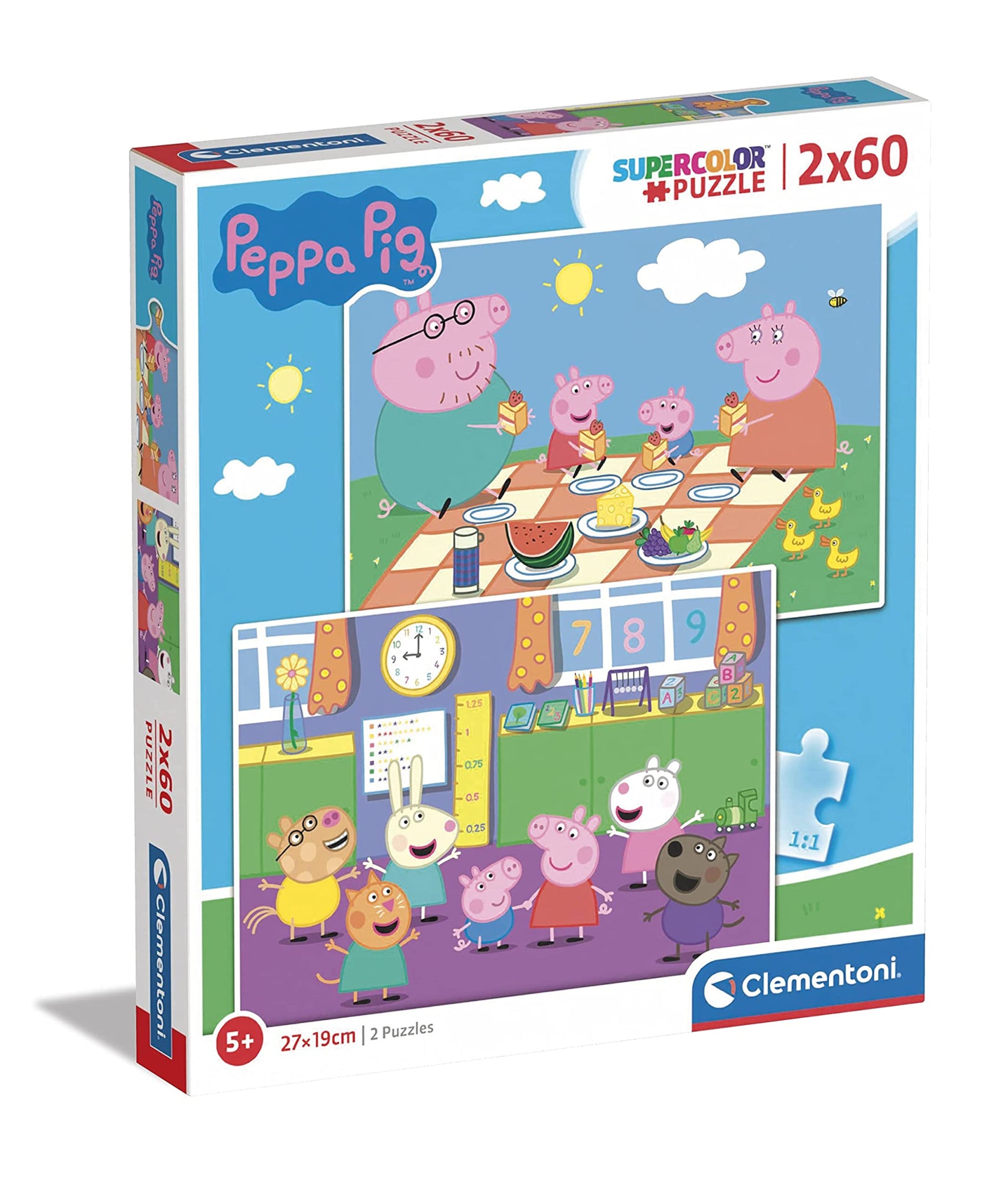 Peppa Pig: Clementoni - Puzzle Made In Italy Bambino 2X60