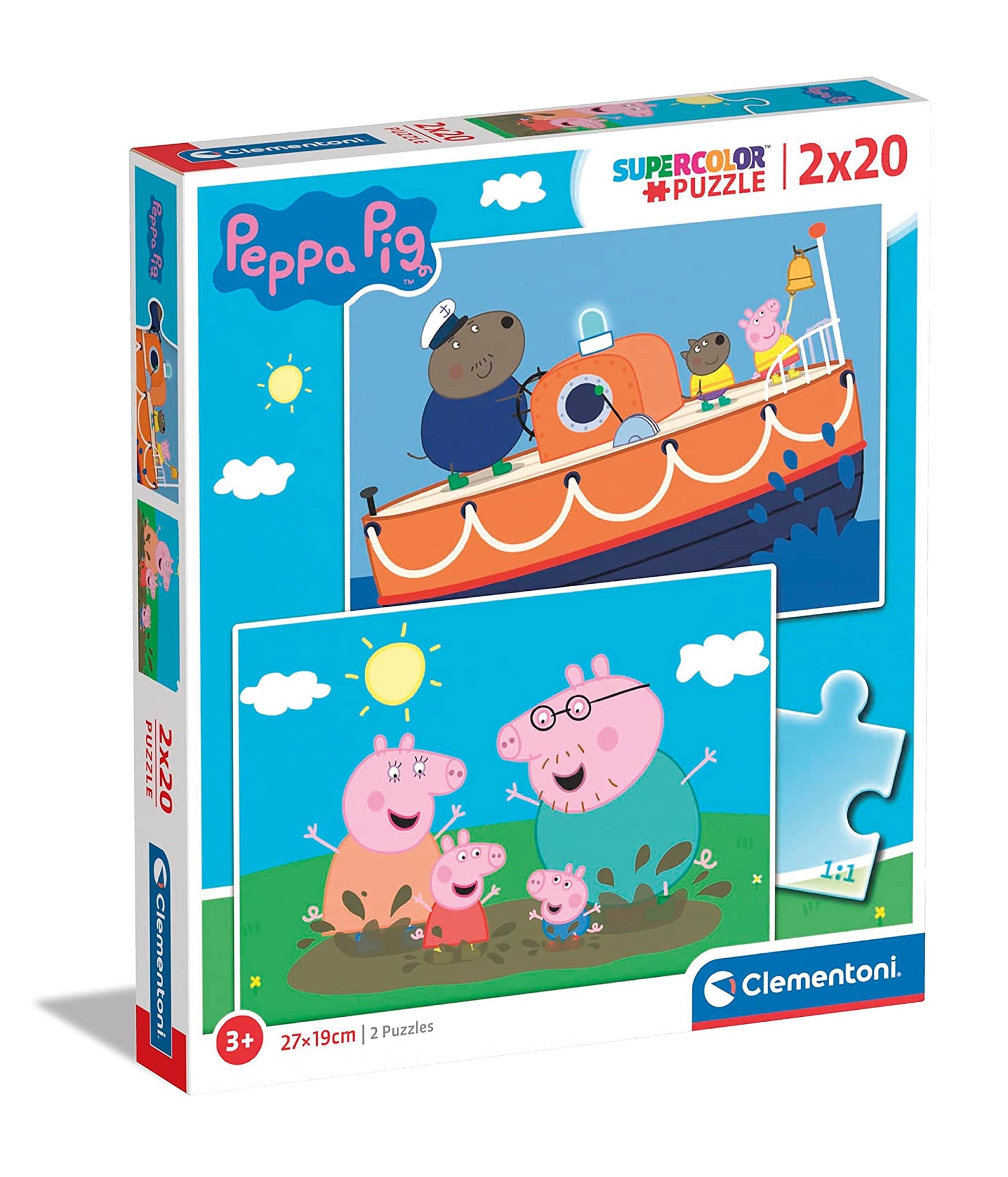 Peppa Pig: Clementoni - Puzzle Made In Italy Bambino 2X20