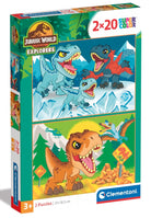 Clementoni Puzzle Bambini Jurassic World2x20 Pz Made In Italy