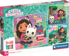 Clementoni Puzzle Bambini Gabby's Dollhouse3x48 Pz Made In Italy