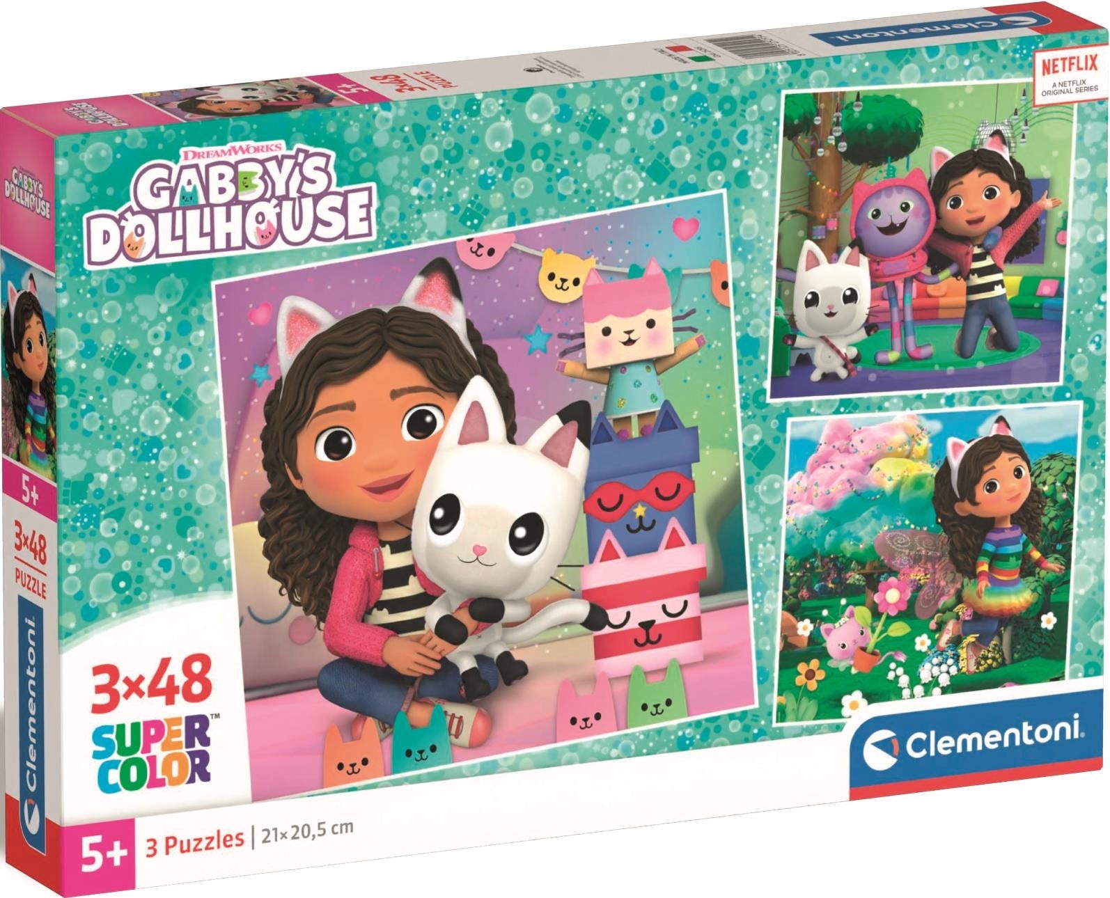 Clementoni Puzzle Bambini Gabby's Dollhouse3x48 Pz Made In Italy