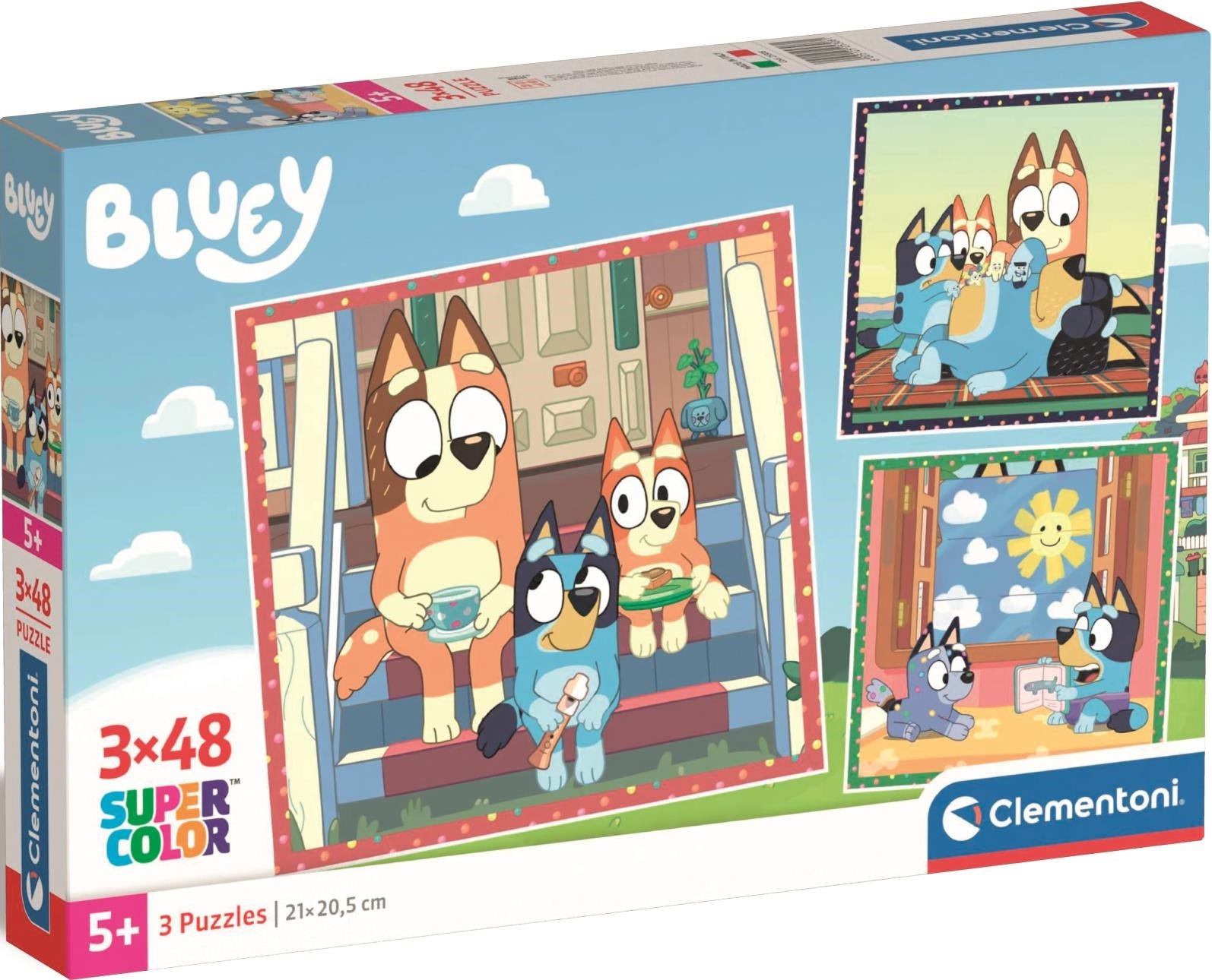 Clementoni Puzzle Bambini Bluey3x48 Pz Made In Italy