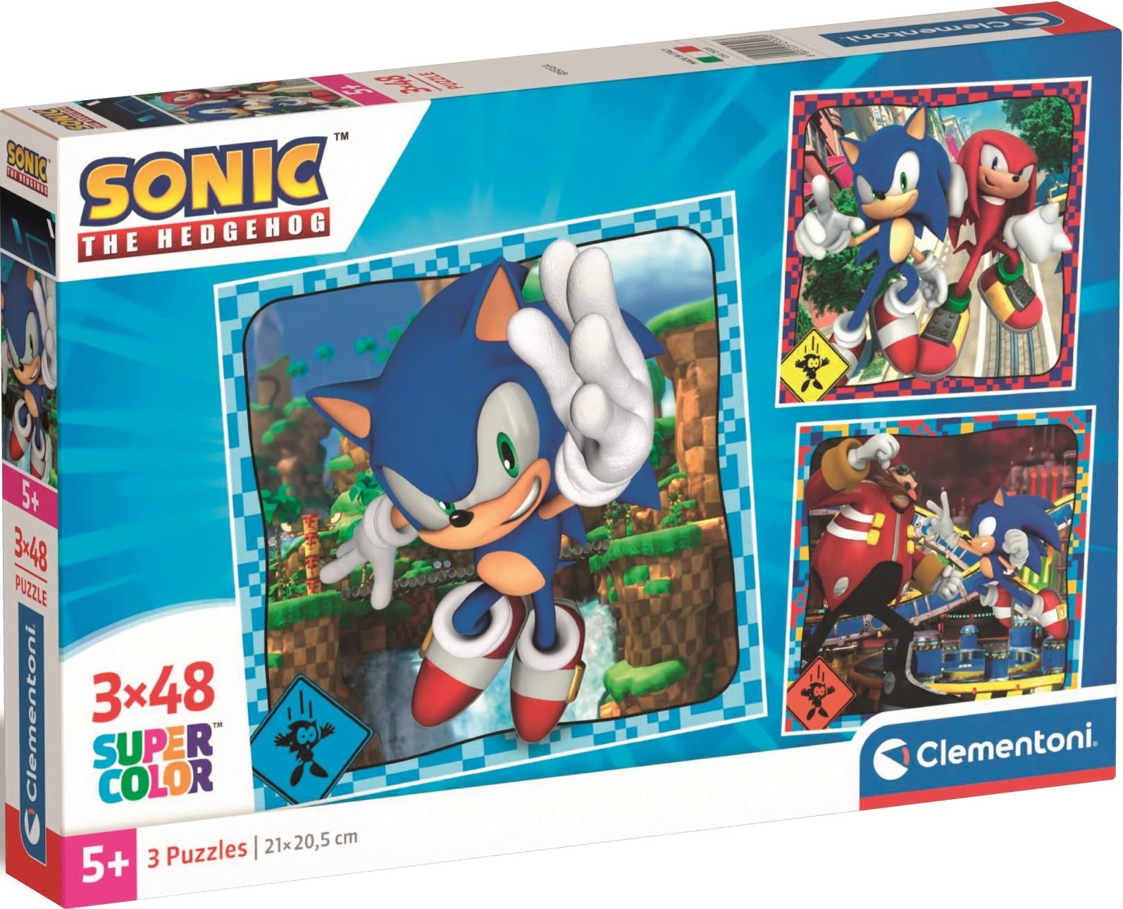 Clementoni Puzzle Bambini Sonic3x48 Pz Made In Italy