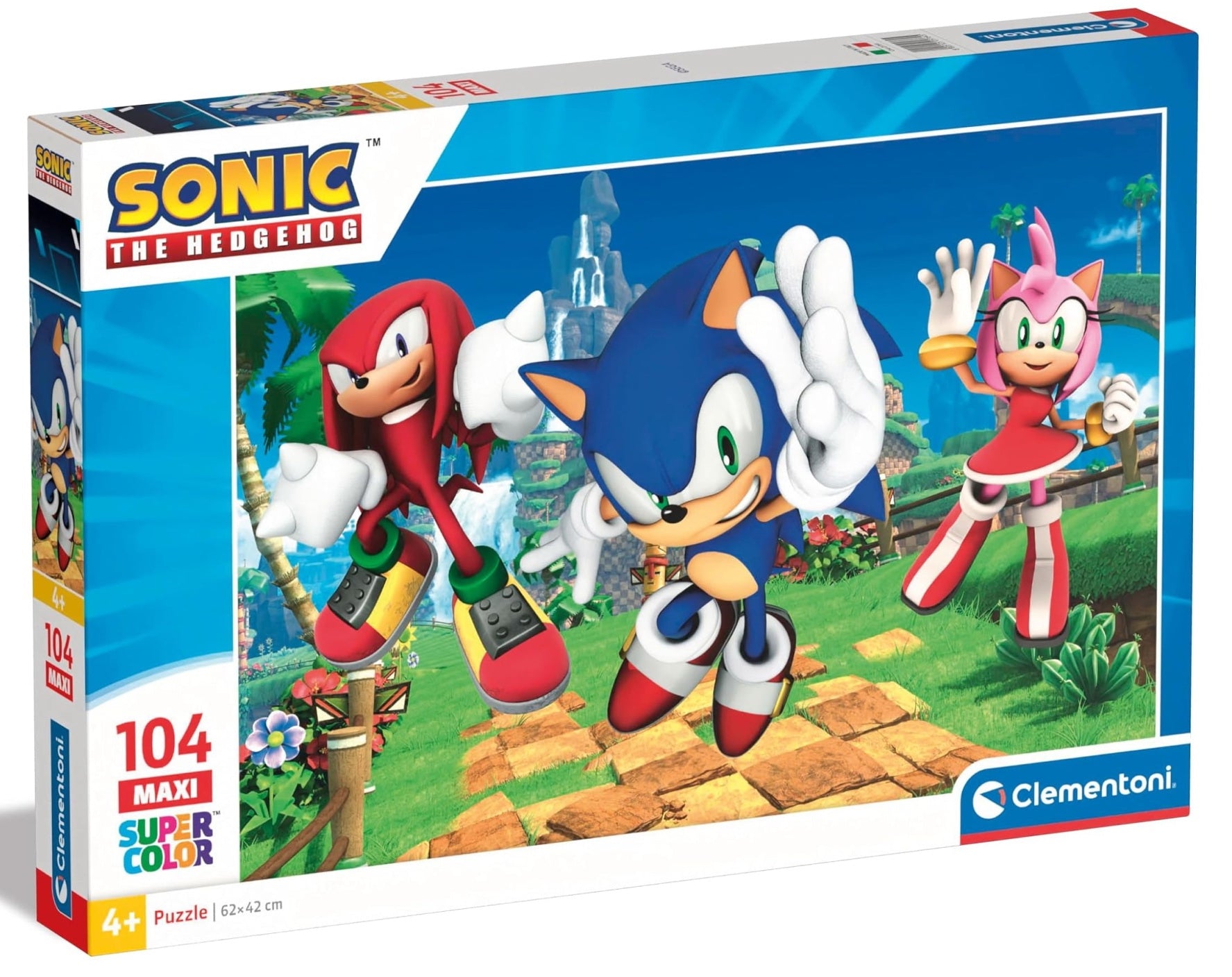 Clementoni Puzzle Bambini Sonic104 Maxi Pz Made In Italy
