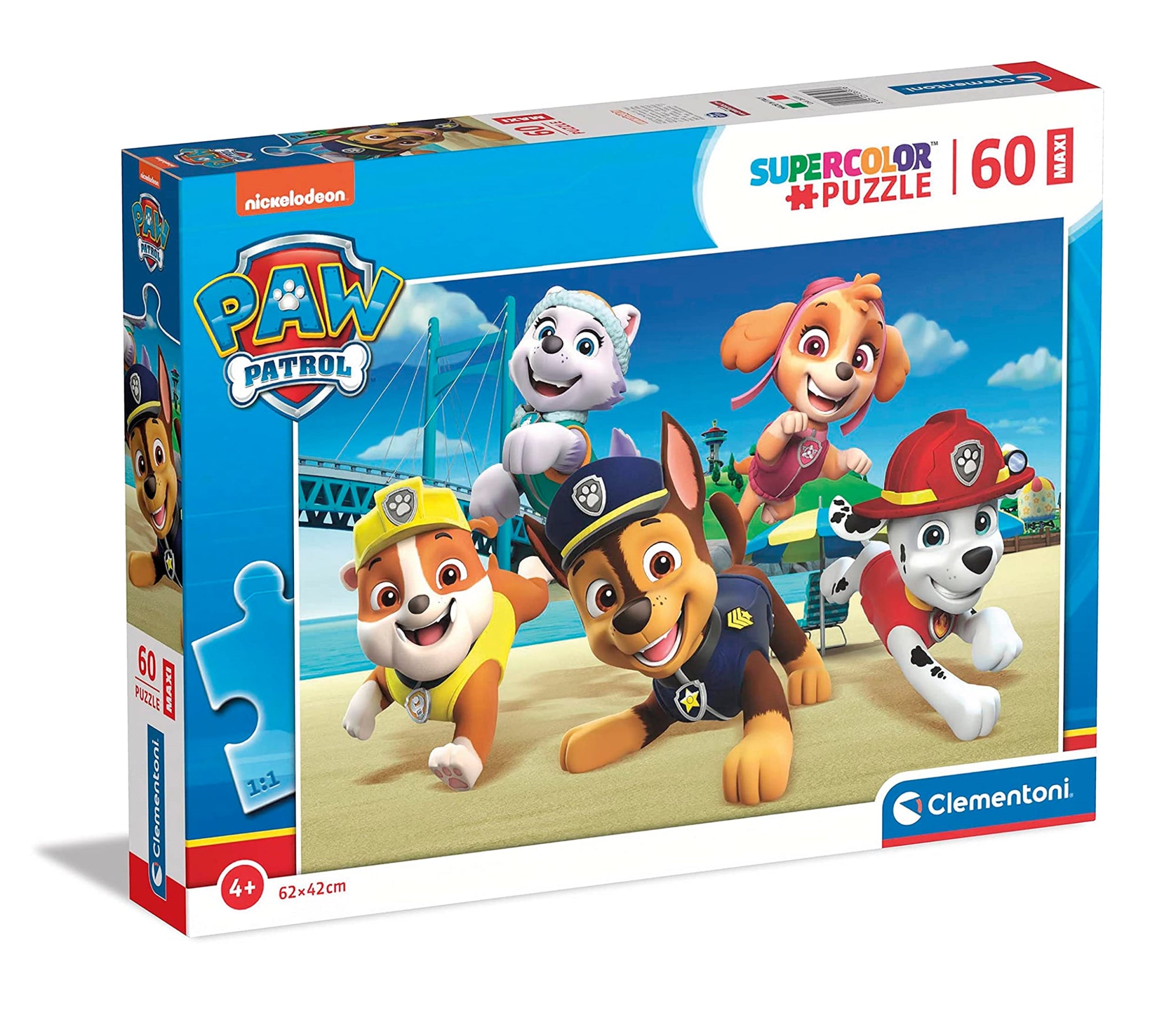 Paw Patrol: Clementoni - Puzzle Made In Italy Bambino 60 Maxi