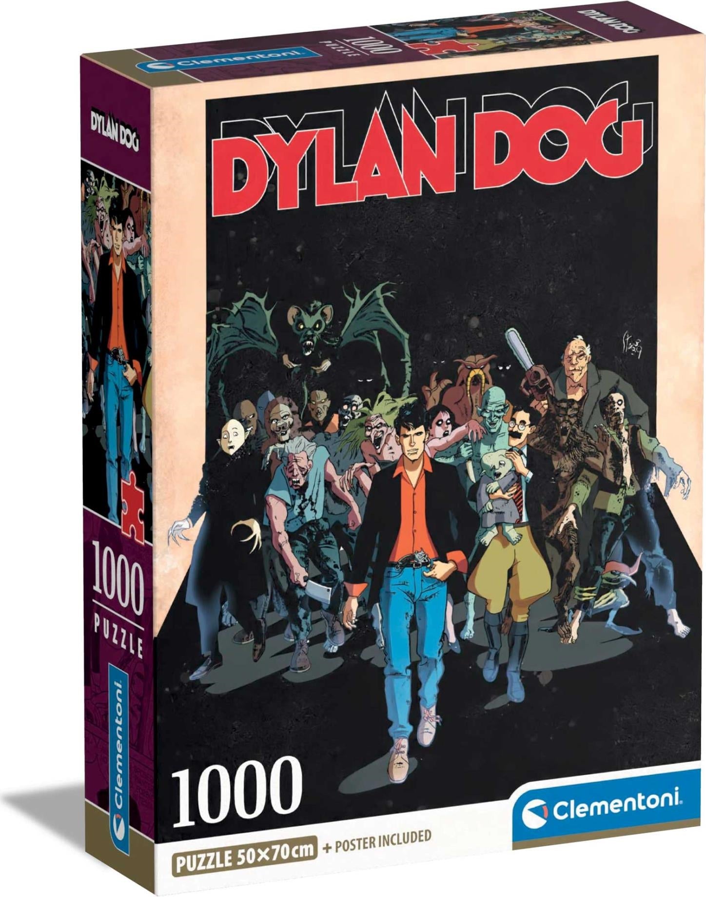 Clementoni Puzzle Adulti Comics 1000 Pz - Dylan Dog 1000 Compact Pz Made In Italy