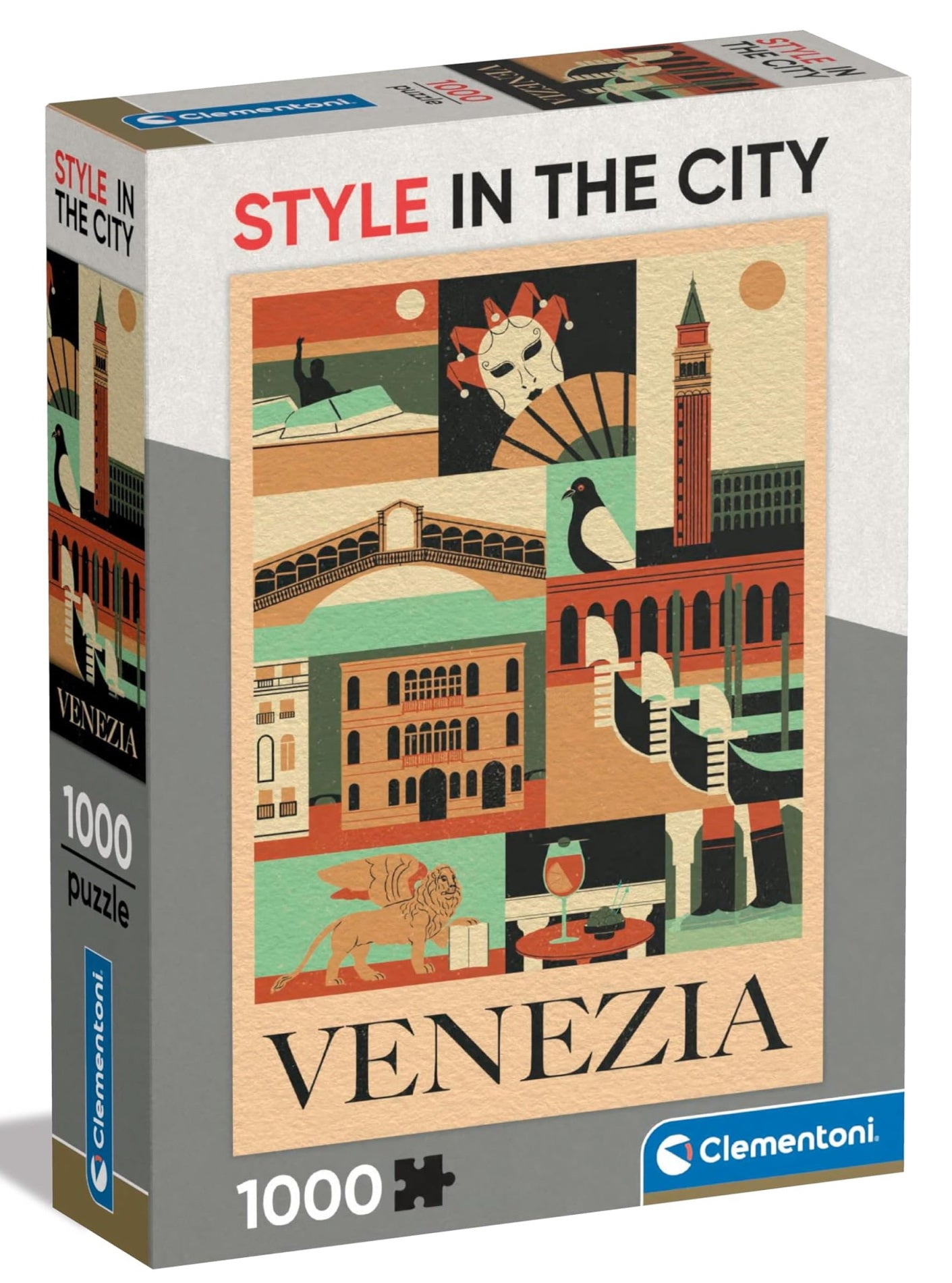 Clementoni Puzzle Adulti Style In The City 1000 Pz - Venezia 1000 Compact Pz Made In Italy