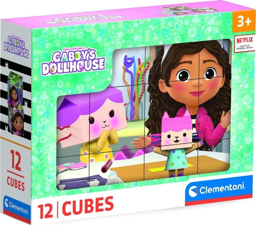 Clementoni: Puzzle Cubi 12 Pz - Gabby's Dollhouse