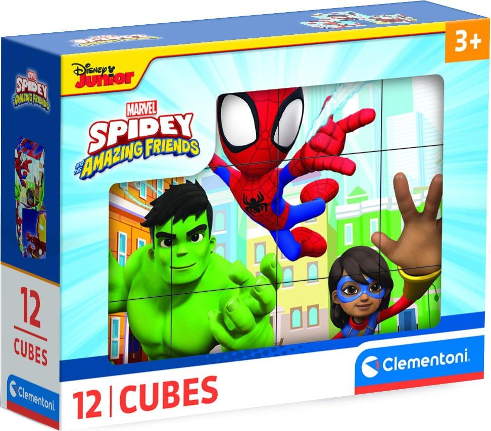 Clementoni: Puzzle Cubi 12 Pz - Spidey