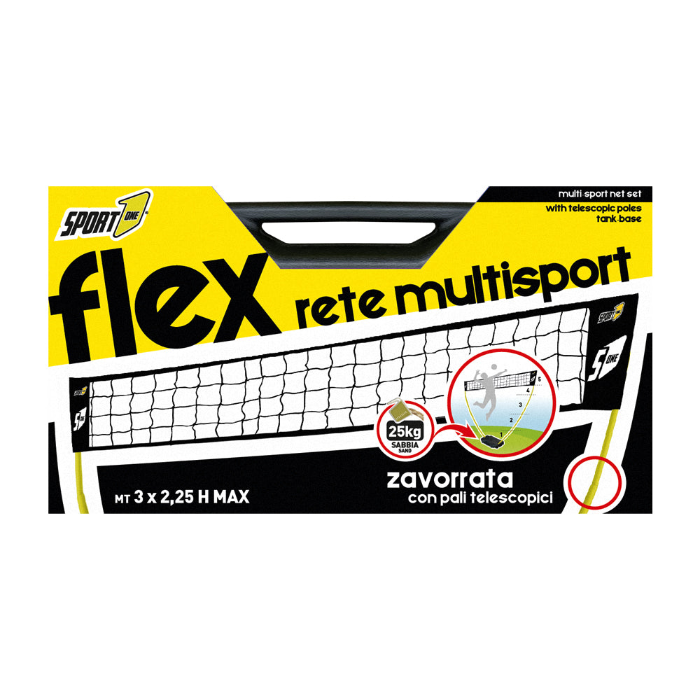 Sport1: Set Outdoor Multisport Flex Rete Multisport Telescopica