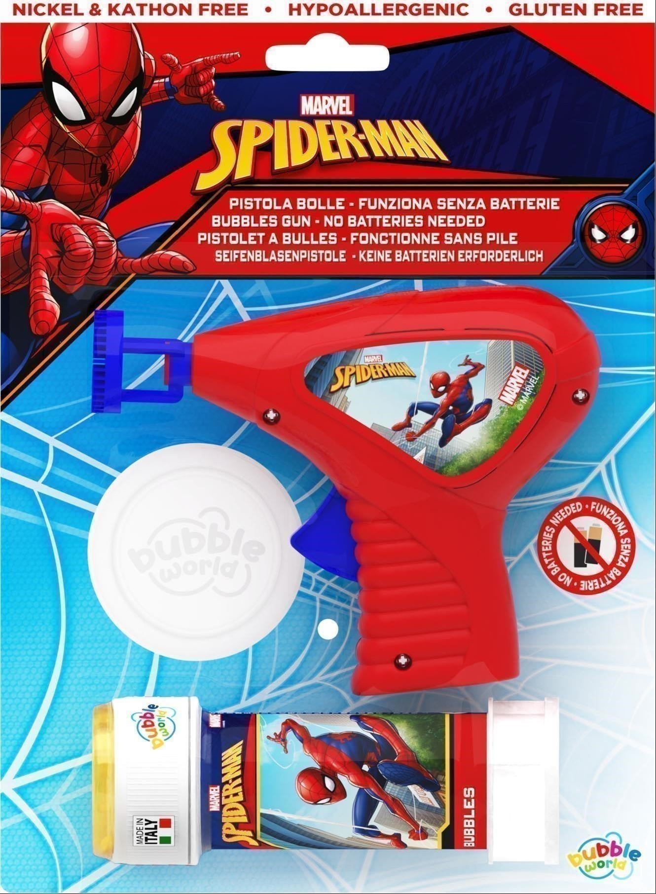 Marvel: Dulcop Bolle Di Sapone - Pistola Bolle Meccanica Piccola - Spider-Man - Blister 1 Pz 60 Ml