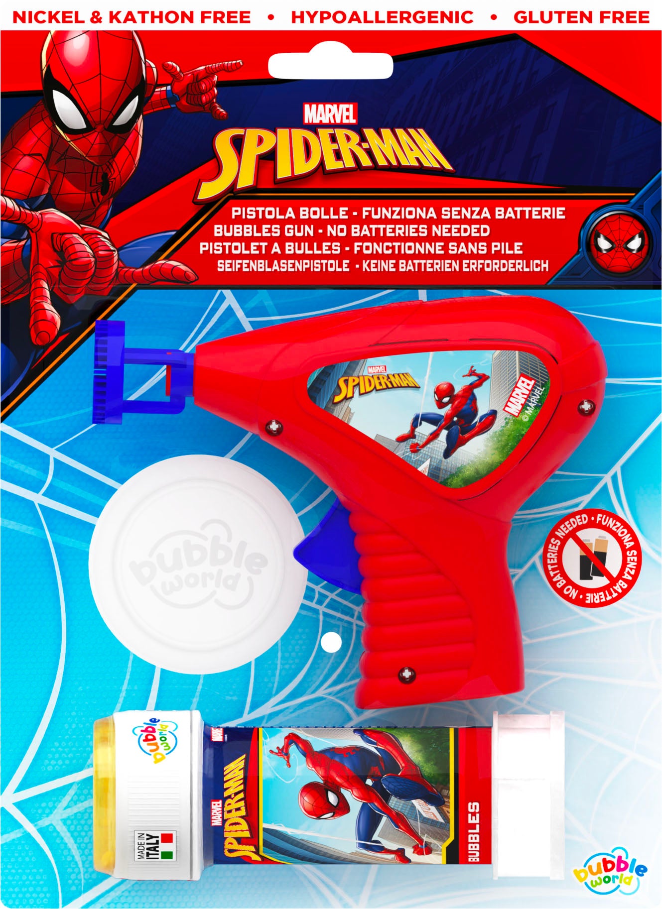 Marvel: Dulcop Bolle Di Sapone - Pistola Bolle Meccanica Piccola - Spider-Man - Blister 1 Pz 60 Ml