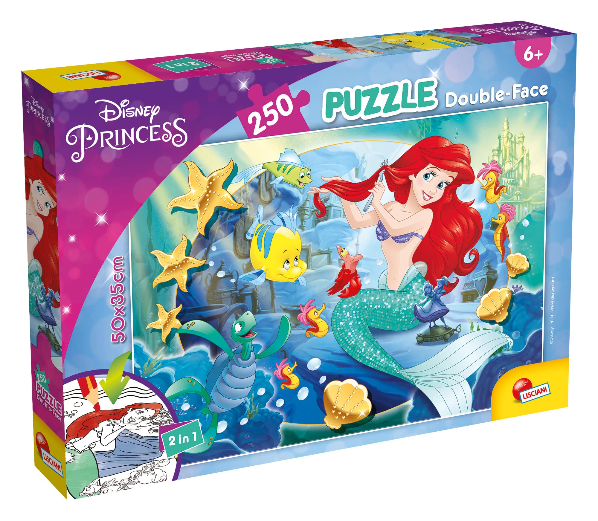 Disney: Lisciani - Ariel Puzzle Doubleface Plus 250