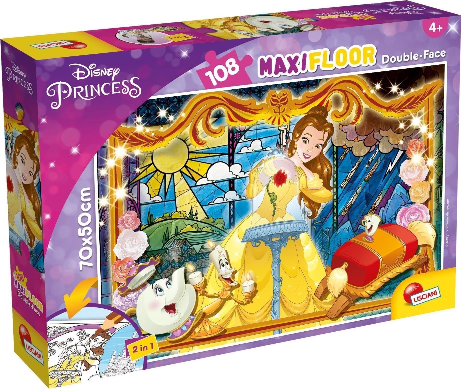 Disney: Lisciani - Bella E La Bestia (La) Puzzle Df Maxi Floor 108