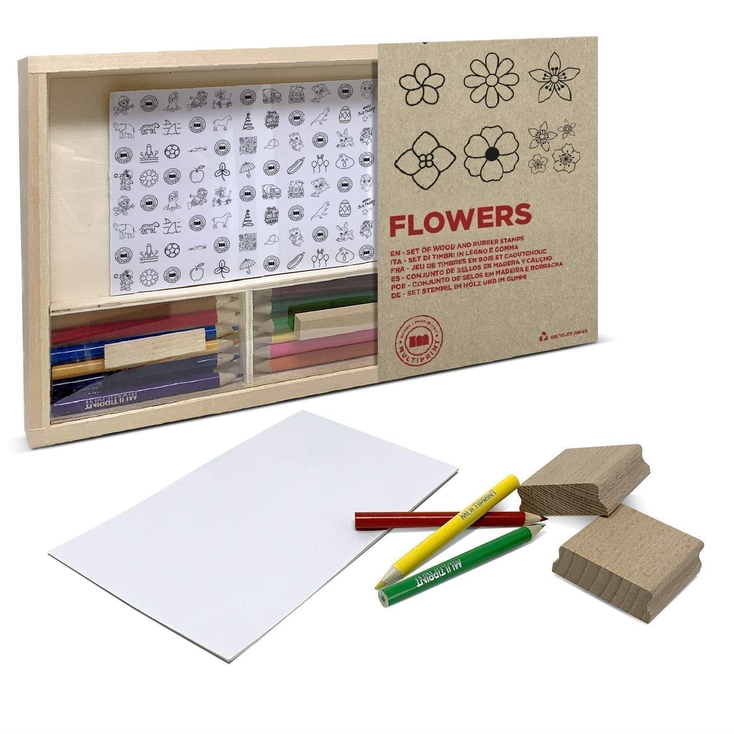 Multiprint 74941 - Scatola Legno Media - Fiori