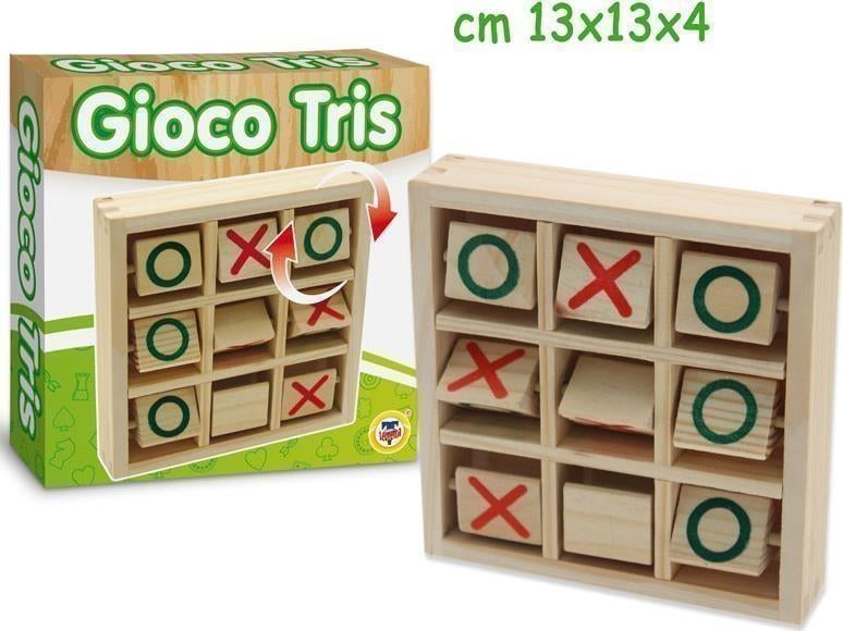 Teorema: Fatto Di Legno - Gioco Tris Da Viaggio 12X12X3 Cm