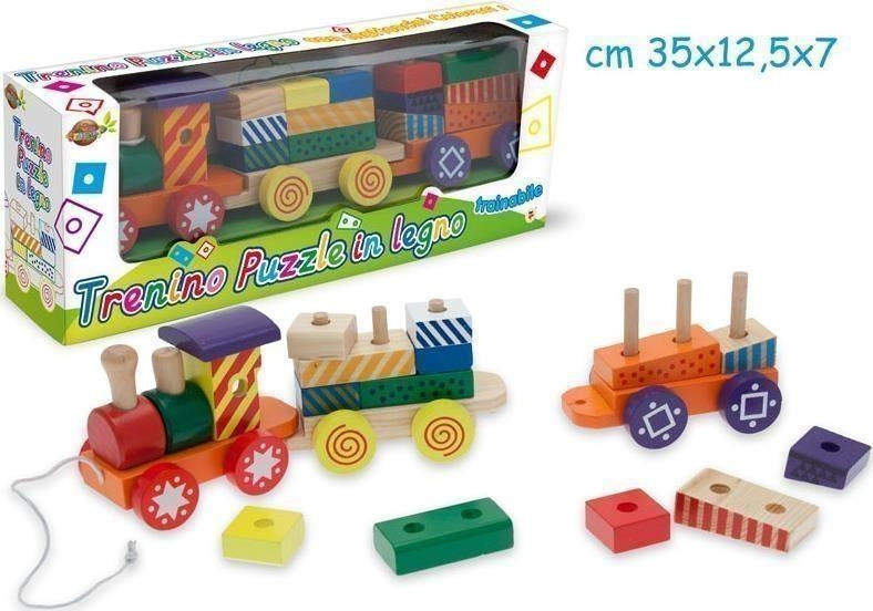 Teorema: Fatto Di Legno - Treno Colorato Con Formine, Legno